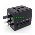 Universal USB plug travel adapter